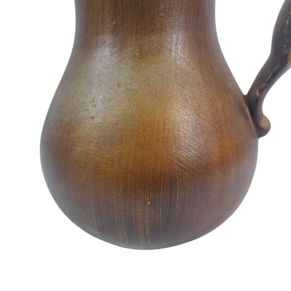 Vintage Haeger Pottery USA Gold/Brown Pitcher With Handle 9" - Picture 11 of 12